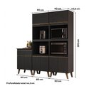 Ver imagem 5 de Armário de Cozinha Compacta Atlanta Contour Carraro Preto Touch