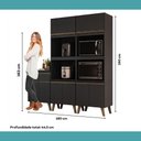 Ver imagem 7 de Armário de Cozinha Compacta Atlanta Contour Carraro Preto Touch