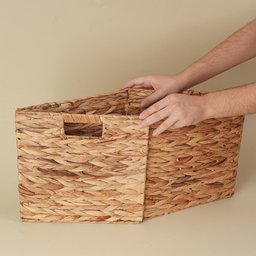 Cesto Dobrável Tramado em Fibra Natural 30cm - Oikos - 4