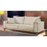 Sofá Aquiles 1,60m Linho Bege Claro - 2