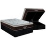 Cama Box Baú: Colchão Molas Superpocket Ensacadas Ortobom Sleep King + Base Crc Suede Black ( - 1