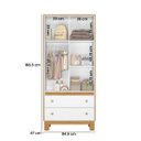 Ver imagem 3 de Guarda Roupa Flora Quarto 5055 2 Portas e 2 Gavetas