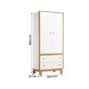 Ver imagem 4 de Guarda Roupa Flora Quarto 5055 2 Portas e 2 Gavetas