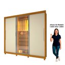 Ver imagem 6 de Guarda-roupa Casal 3 Portas 1 Porta Reflecta com Led com Pés 100% Mdf Royale