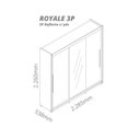 Ver imagem 4 de Guarda-roupa Casal 3 Portas 1 Porta Reflecta com Led com Pés 100% Mdf Royale