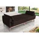 Ver imagem 3 de Sofá Cama Rivieira 2.10m - Marrom