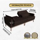 Ver imagem 2 de Sofá Cama Rivieira 2.10m - Marrom