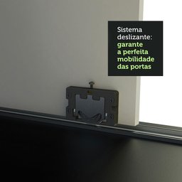 Guarda-roupa Casal Madesa Kansas 3 Portas de Correr com Espelho 3 Gavetas - 6 Guarda-roupa Casal Madesa Kansas 3 Portas de Correr com Espelho 3 Gavetas - 6