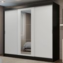 Ver imagem 1 de Guarda-roupa Casal Madesa Kansas 3 Portas de Correr com Espelho 3 Gavetas