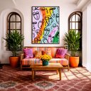 Ver imagem 1 de Quadro Canvas Picasso Frame Posters 40x30cm Mold Branca