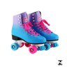 Patins Retrô Clássico 4 Rodas Quad Roller 33/34 - Bbr Toys:rosa - 3