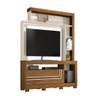 Home Estante Bonnet p/ Sala com Painel TV 52 Polegadas Nature/ Off White - Bela Móveis - 1