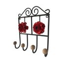 Ver mais imagens de Cabide Rosas Pequenas Artesanal Em Ferro Para Banheiro Libertas Rosas Artesanato Vermelho