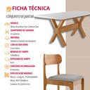 Ver imagem 6 de Sala de Jantar Mesa Star 120cm Tampo Laqueado com Vidro Canto Moeda e 4 Cadeiras Star