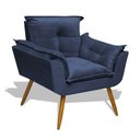 Ver imagem 5 de Kit 2 Poltrona Opala Decoração Sala Estar Azul Marinho