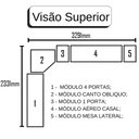 Ver imagem 3 de Conjunto Guarda Roupa Modulado Orion Cinamomo Casal 11 Portas 6 Gavetas Leifer Móveis
