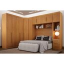 Ver imagem 2 de Conjunto Guarda Roupa Modulado Orion Cinamomo Casal 11 Portas 6 Gavetas Leifer Móveis