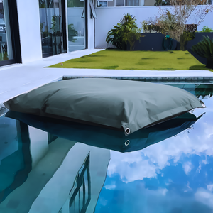 Puff Almofada Gigante Poltrona Encosto Assento Decorativo Retangular Lounge Deck Área Gourmet