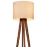 Luminária de Chão Madri com Pés de Madeira e Tecido Mônaco Bege 158cm - 3