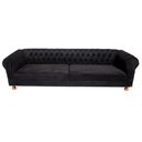 Ver imagem 2 de Sofá Chesterfield Duque 3 lugares 2,30 - Suede Preto / sala de estar, recepção, barbearia