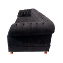 Ver imagem 3 de Sofá Chesterfield Duque 3 lugares 2,30 - Suede Preto / sala de estar, recepção, barbearia