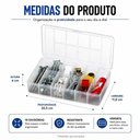 Ver imagem 5 de Caixa Organizadora Nitron 019 10 Divisórias Plástico Resistente Multiuso para Costura Transparente