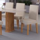 Ver imagem 2 de Kit com 2 Cadeiras Madrid Pés em Mdf Cobre/bege - Casa Giulia