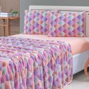 Ver imagem 3 de Jogo de Lençol Cama Casal 4 Peças 100% Algodão Malha Penteada:est Salmão