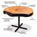 Ver imagem 6 de Mesa de Centro Rústica Madeira Queimada Shou Sugi Ban Borda Viva