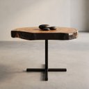 Ver imagem 4 de Mesa de Centro Rústica Madeira Queimada Shou Sugi Ban Borda Viva