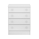 Ver imagem 5 de Cômoda com 4 Gavetas e Roupeiro Amesterdã Branco Branco