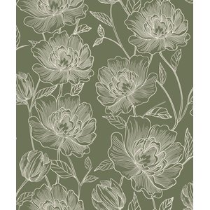 Papel de Parede Bobinex Atemporal - Floral Verde