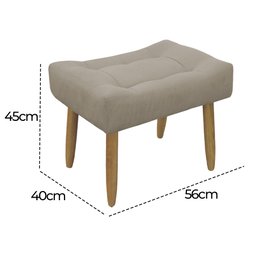 Puff Decorativo Quarto e Sala de Estar Suede Light Herrero:Capuccino - 5