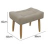 Puff Decorativo Quarto e Sala de Estar Suede Light Herrero:Capuccino - 5