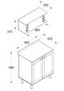 Ver imagem 2 de Conjunto Modulado para Banheiro 3 Peças Cm0029 Linha Acquaflex Genialflex