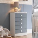 Ver imagem 3 de Cômoda Infantil Percasa Ursinho 5 Gavetas 56cm Largura MDP 15mm Azul Corrediças Telescópicas