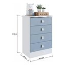 Ver imagem 2 de Cômoda Infantil Percasa Ursinho 5 Gavetas 56cm Largura MDP 15mm Azul Corrediças Telescópicas
