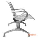 Ver imagem 3 de Cadeira Longarina Cromada 4 Lugares 126 - Bella Brasil Decor