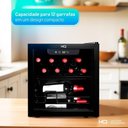 Ver imagem 6 de Adega de Vinhos Compressor Hq 36 Litros 12 Garrafas Preto Hq-AV12H