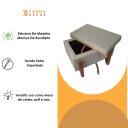 Ver imagem 7 de Puff Baú Retangular Linho Claro Cinza 60x40 Cm Organizador