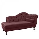 Ver imagem 1 de Recamier Sofá Divã Com Pés Retro 160X80 - Elã:Suede Marsala