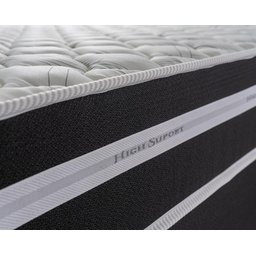 Cama Box Queen c/ Molas Ensacadas Durham Preto 158x198x60  - 6