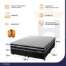 Cama Box Queen c/ Molas Ensacadas Durham Preto 158x198x60  - 3