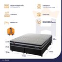 Ver imagem 4 de Cama Box Queen c/ Molas Ensacadas Durham Preto 158x198x60