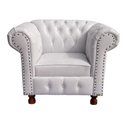 Ver imagem 2 de Poltrona Luiz Xv Chesterfield Capitone Corano Branco
