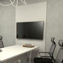 Ver imagem 3 de Painel de Tv P/ Sala de Reunião 195cm X 110cm Cz F5 Office Cor:cinza