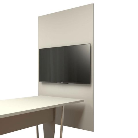 Painel de Tv P/ Sala de Reunião 195cm X 110cm Cz F5 Office Cor:cinza