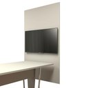 Ver imagem 1 de Painel de Tv P/ Sala de Reunião 195cm X 110cm Cz F5 Office Cor:cinza