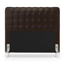 Ver imagem 3 de Kit Cabeceira Rana 195 King e Calçadeira Alpha N-027 Veludo Marrom Chocolate Aradecor