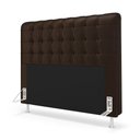 Ver imagem 2 de Kit Cabeceira Rana 195 King e Calçadeira Alpha N-027 Veludo Marrom Chocolate Aradecor